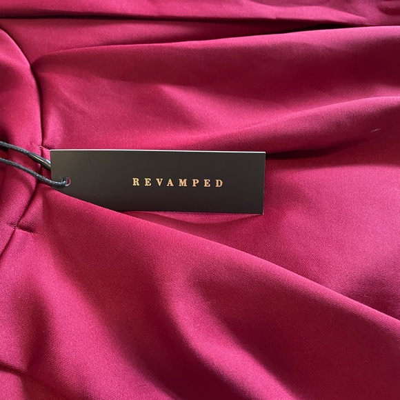 Burgundy / Maroon High Low Dress - Picture 2 of 4